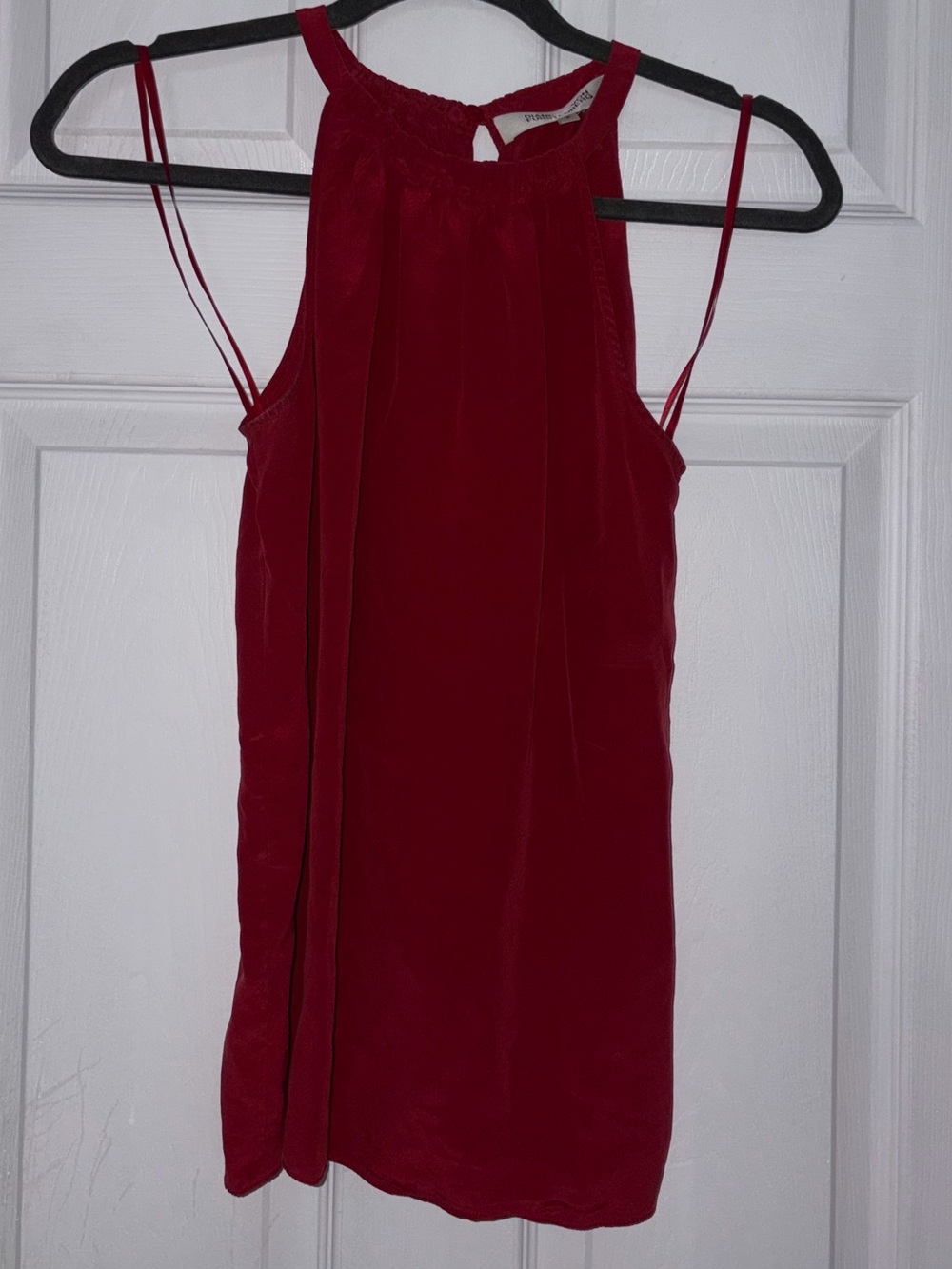 Diane Von Furstenberg Deep Red silk Halter top